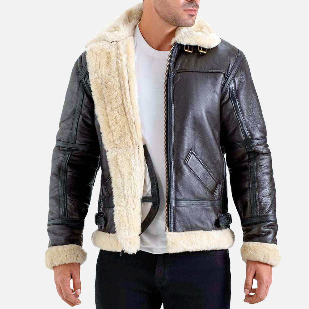 Arctic B3 Bomber Real Shearling Jacket