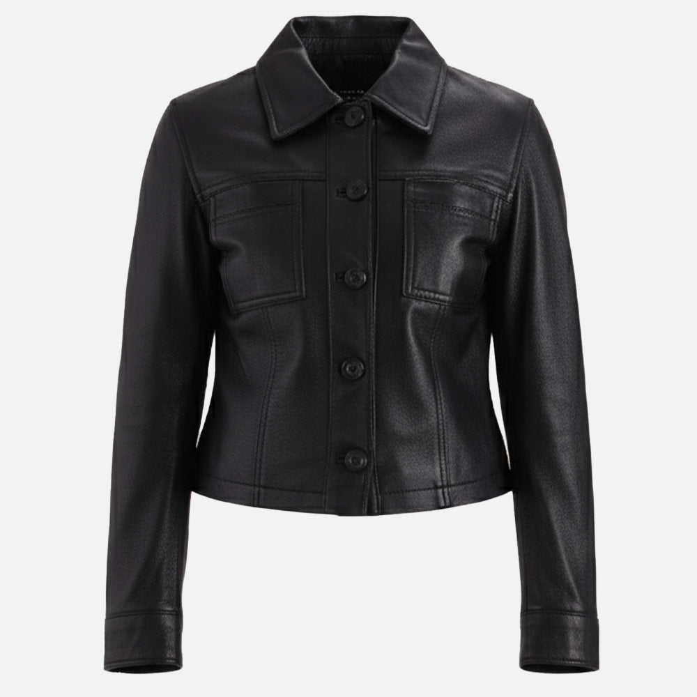 Capri Black Leather Biker Jacket