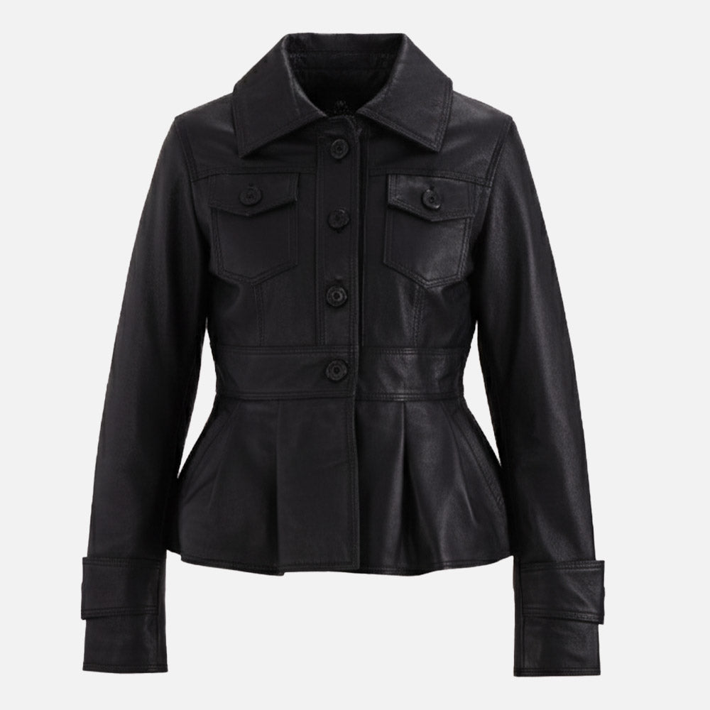 Alghero Black Leather Jacket