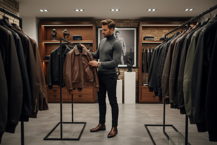 How German Men Choose a Leather Bomber Jacket