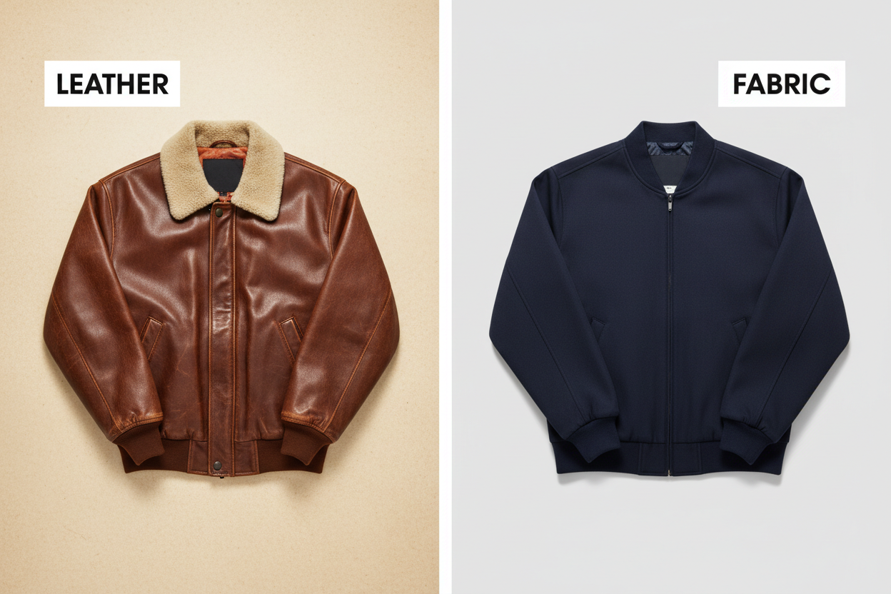 Leather Bomber Jacket vs Fabric Bomber Jacket: Which Is Right for You?
