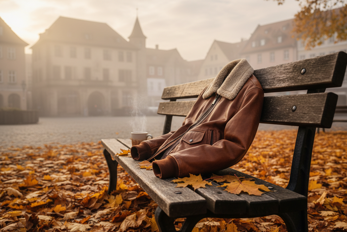 Warm Leather Bomber Jackets for Germany Cool Weather