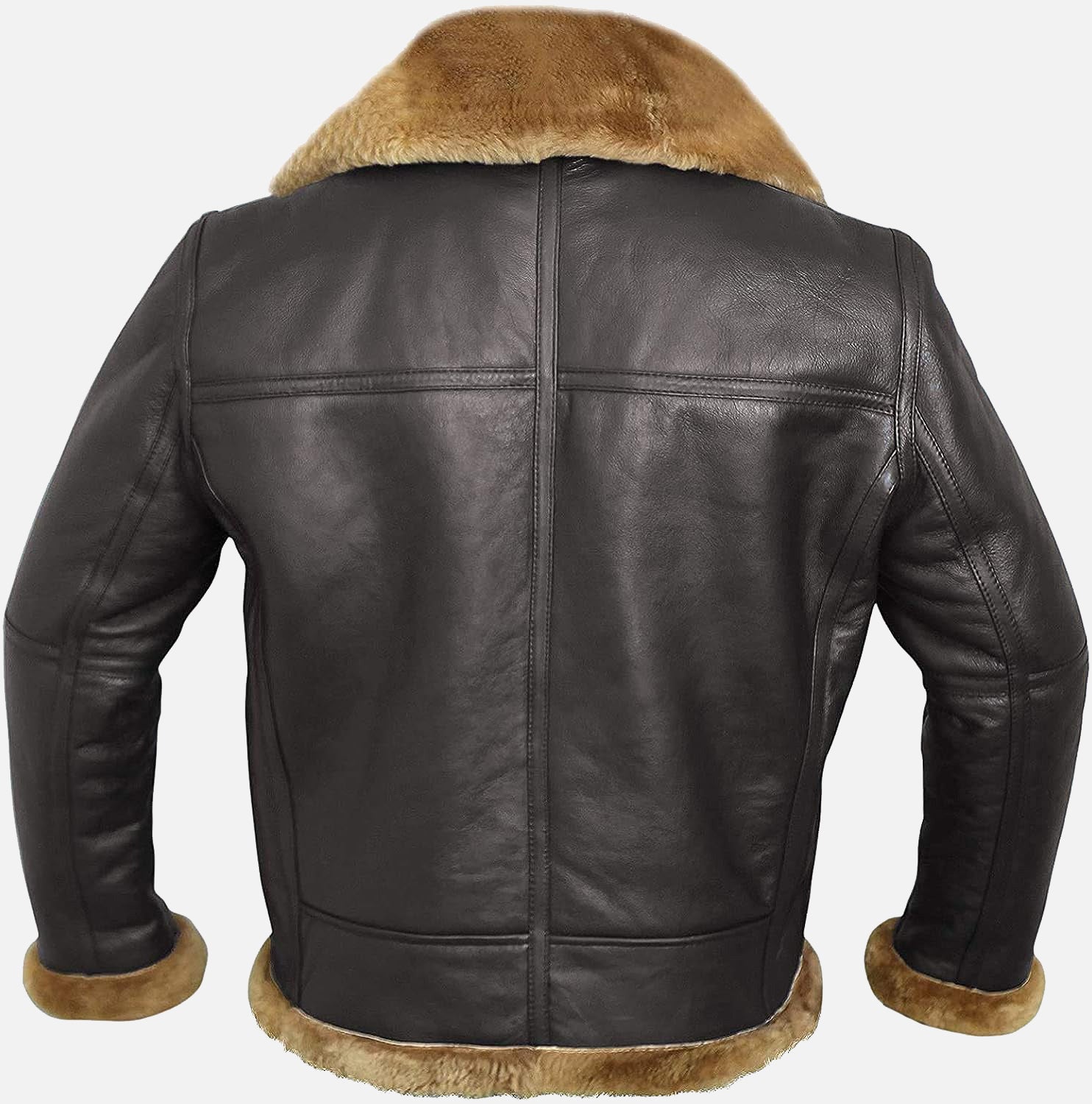 RAF Bomber Ginger Men Bomber Sheepskin Leather Jacket