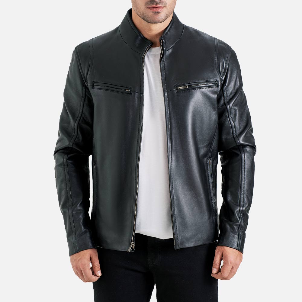 Firenze Black Leather Biker Jacket