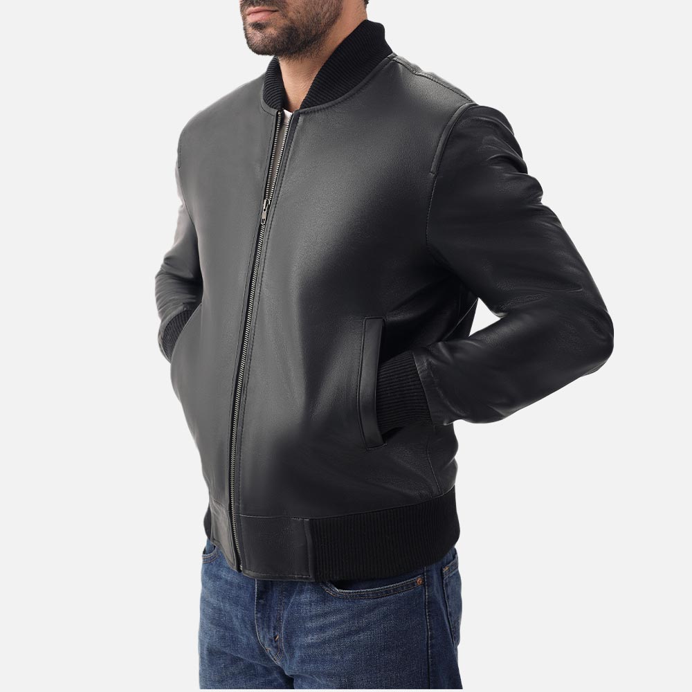 Varsity Leather Jacket Men