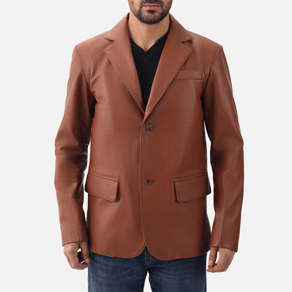 Bolzano Tan Leather Coat