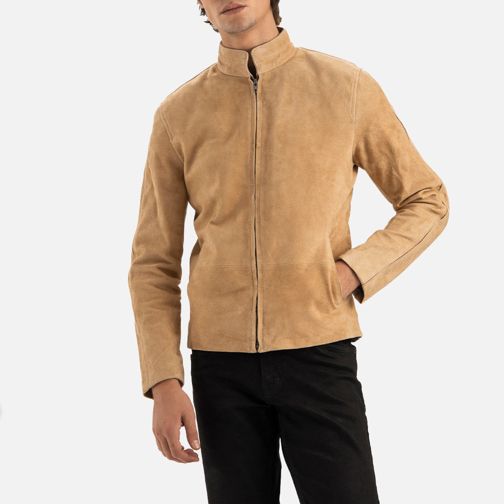 Alpi Suede Biker Jack half face