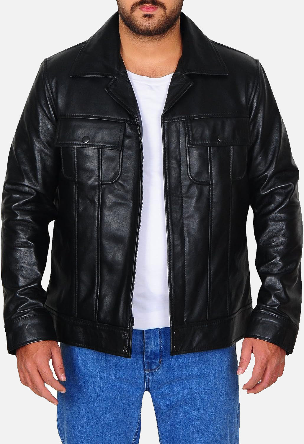 MA1 American Black Leather Jacket