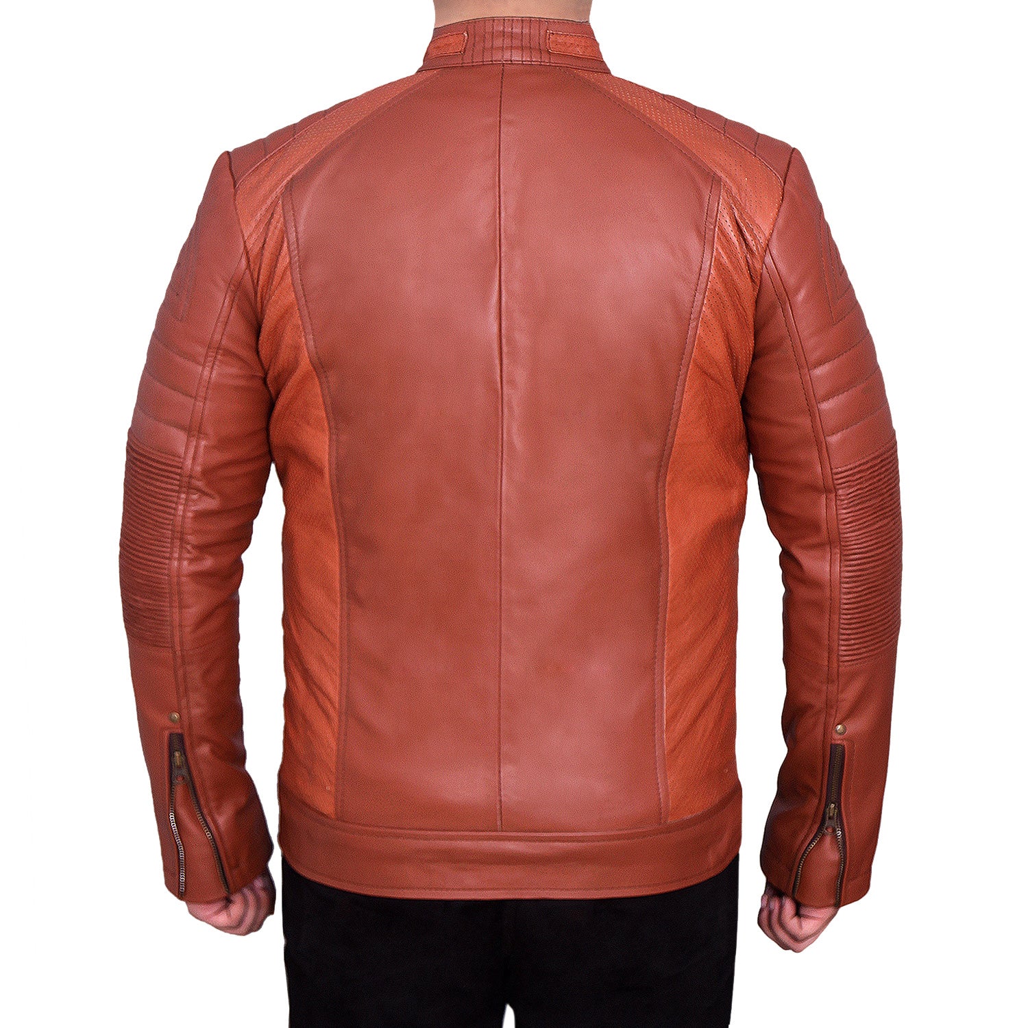 Cafe Racer Sheepskin Leather Jacket Tan