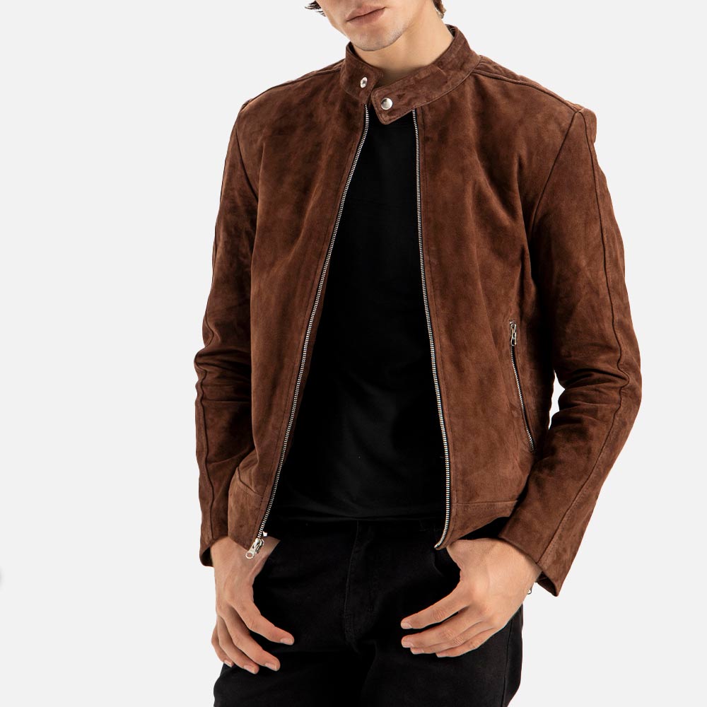 Canazei Suede Bomber Jacket front view