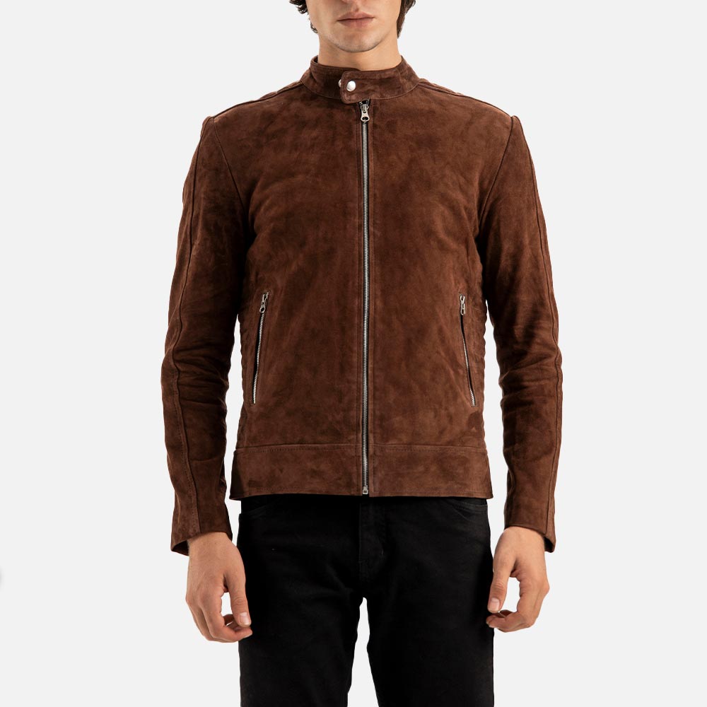 Canazei Suede Bomber Jacket frontt view