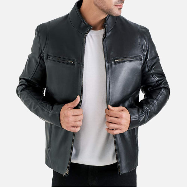 Firenze Black Leather Biker Jacket