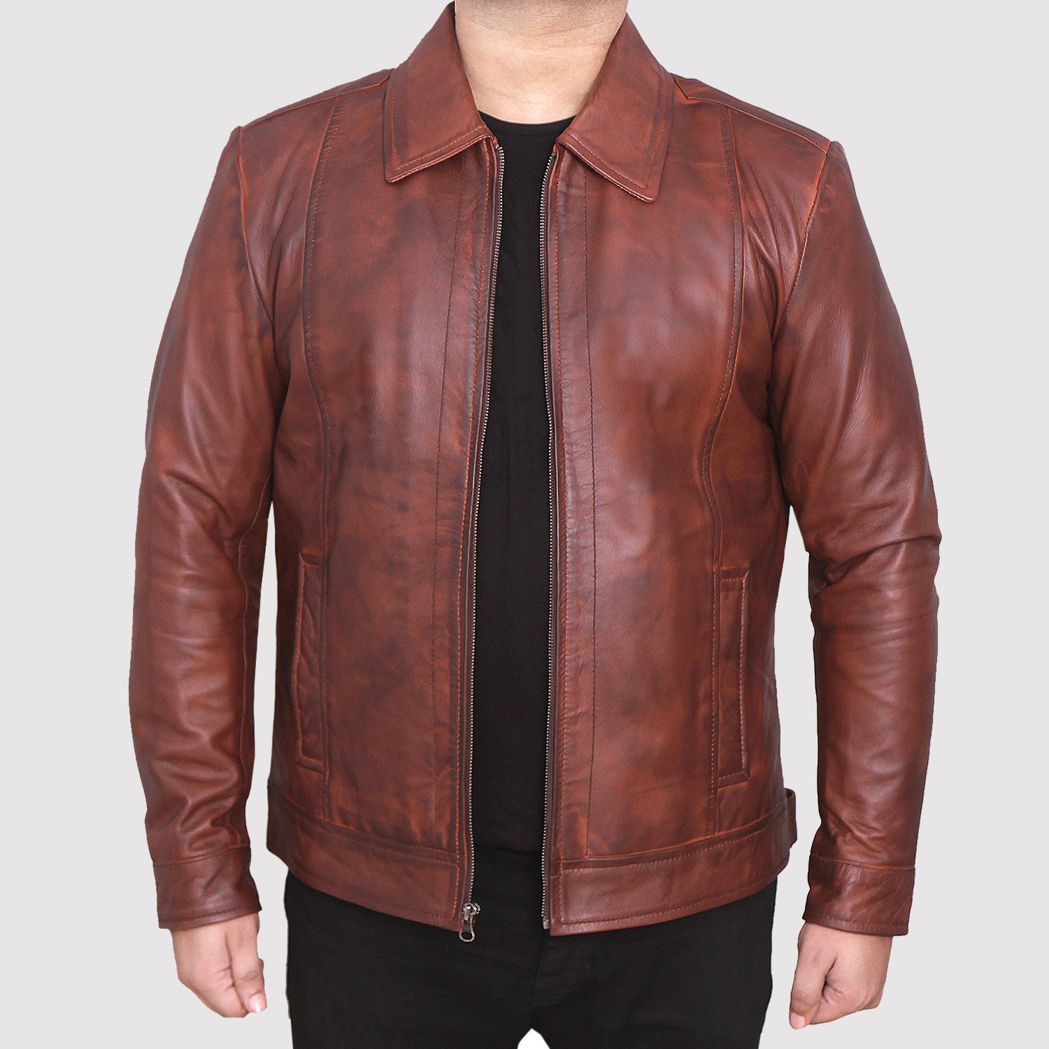 Wick Whisper Brown Leather Jacket