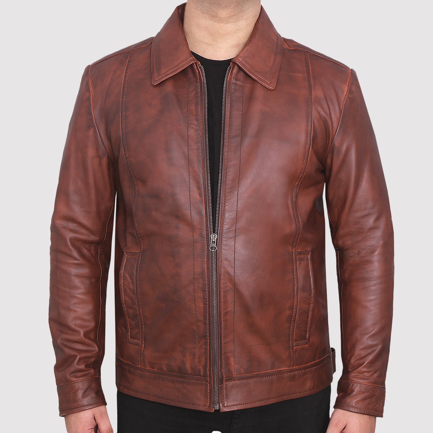 Wick Whisper Brown Leather Jacket