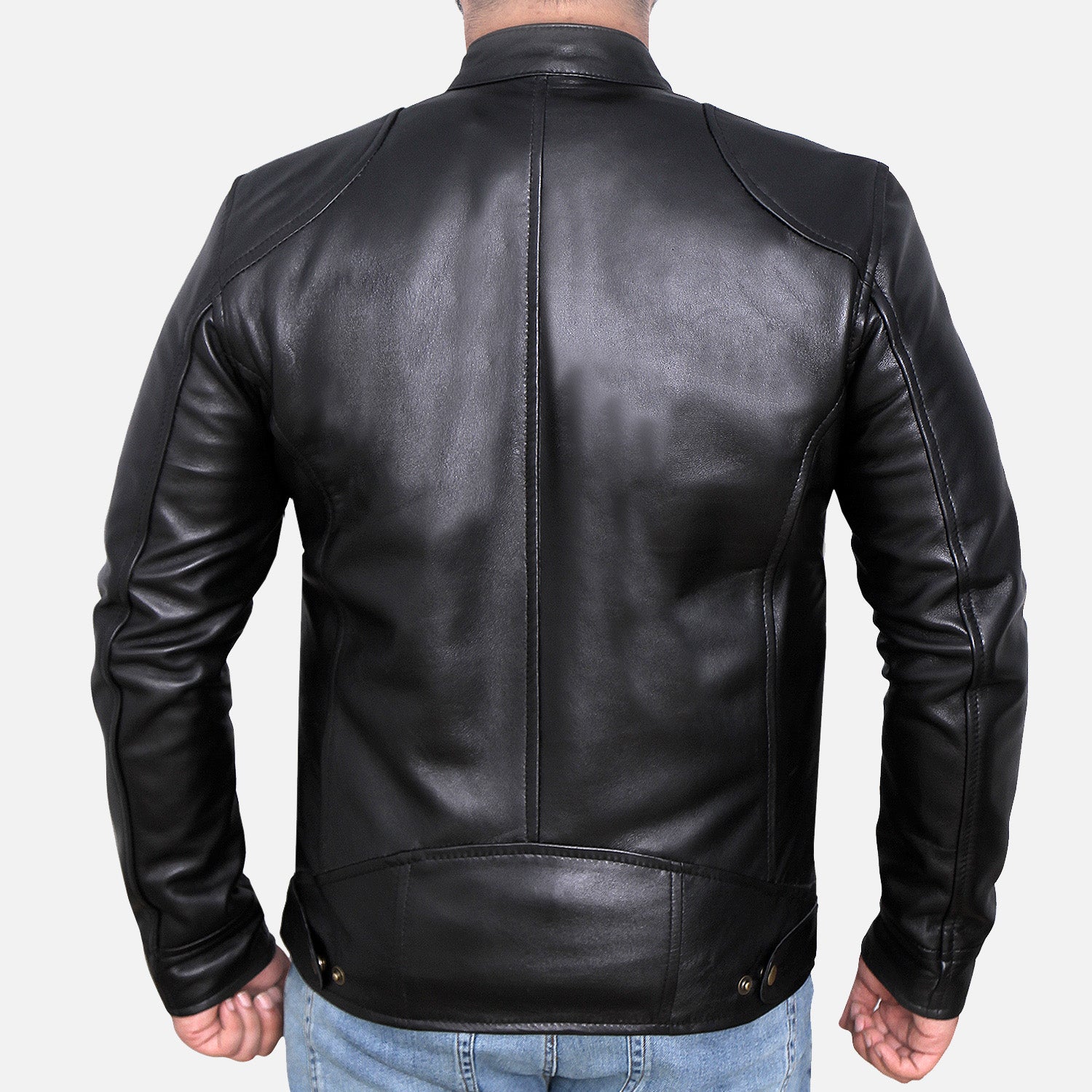 Dodge Black Sheepskin Leather Jacket