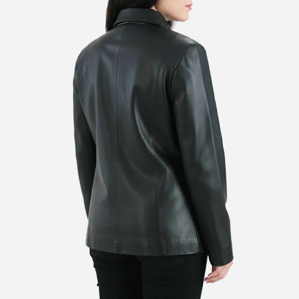 Madonna Black Leather Jacket Back