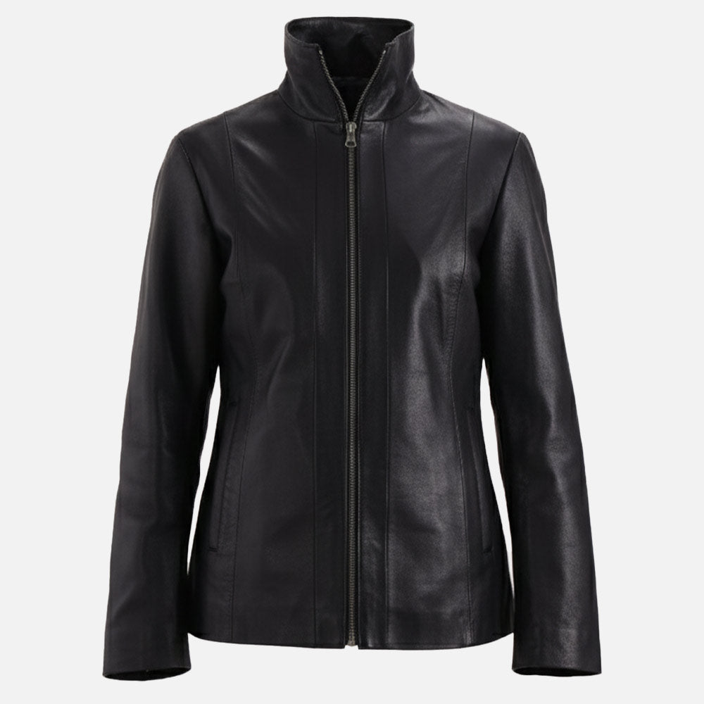 Madonna Black Leather Jacket  Front