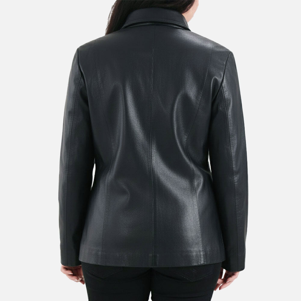 Madonna Black Leather Jacket  Full Back