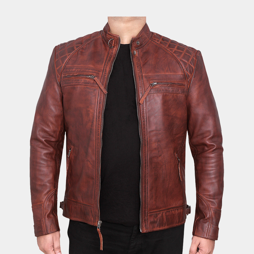 Rogue Diamond Brown Leather Jacket