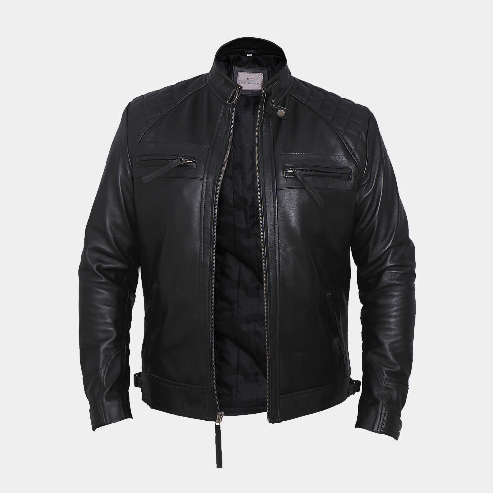 Rogue Diamond Black Leather Jacket