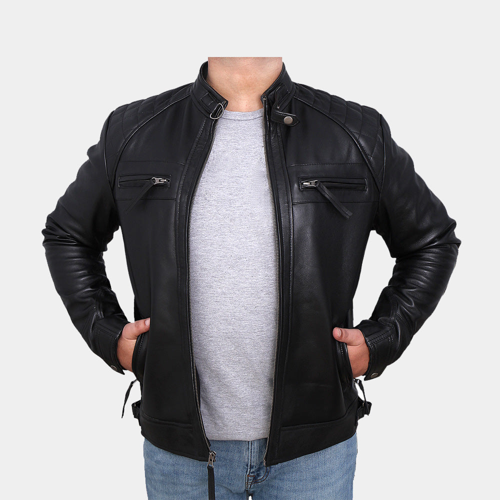 Rogue Diamond Black Leather Jacket