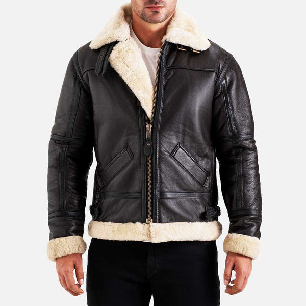Trentino B3 Brown Real Shearling Bomber Jacket