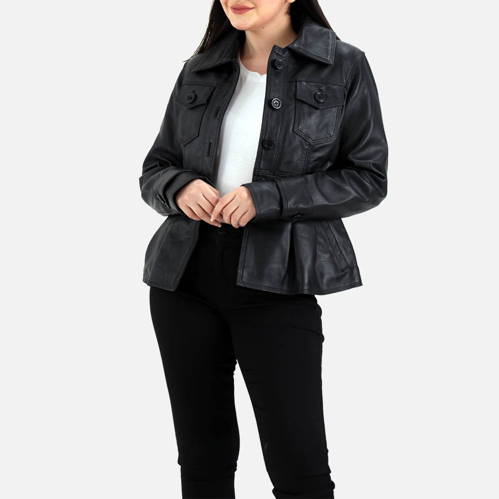 Black Leather Shirt