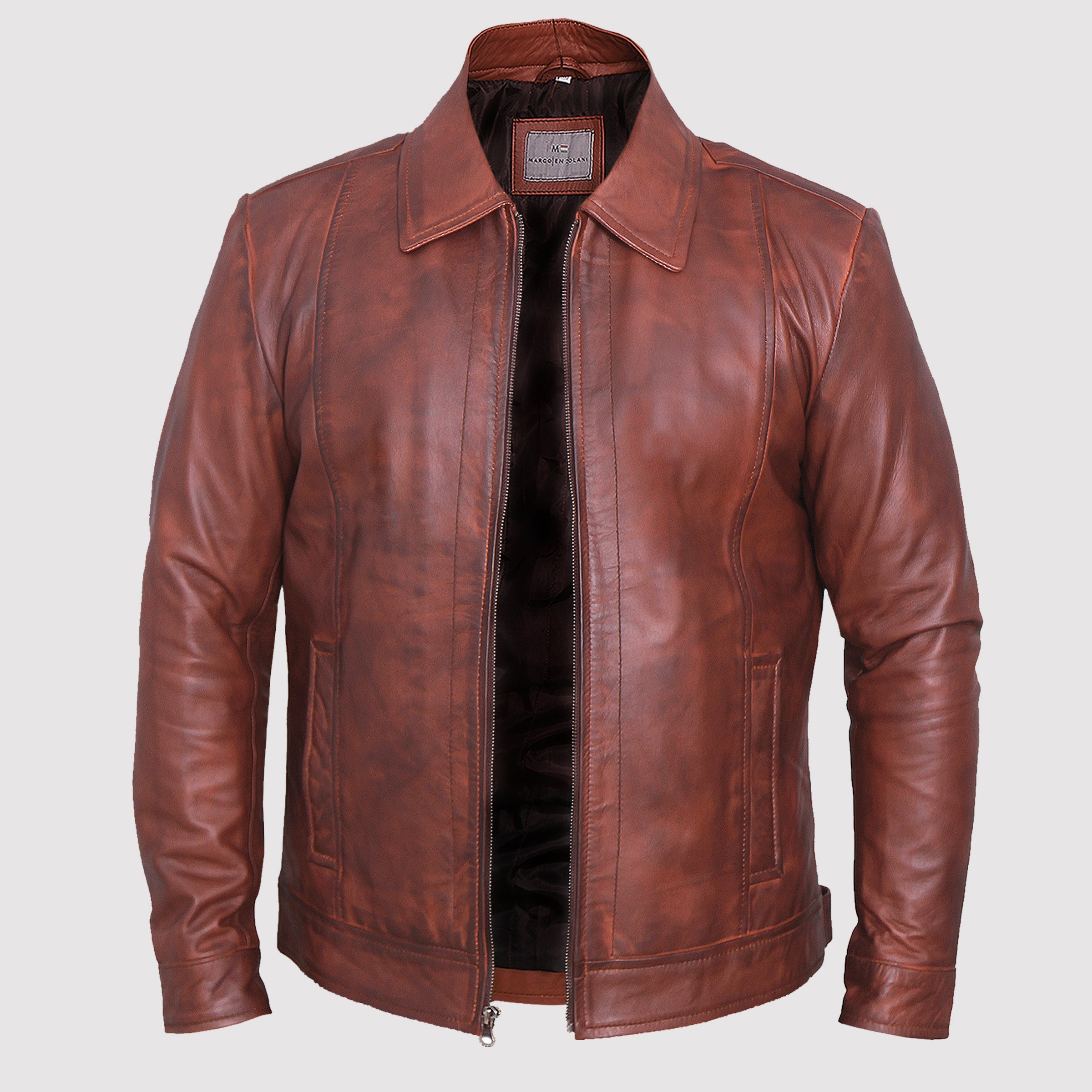 Wick Whisper Brown Leather Jacket