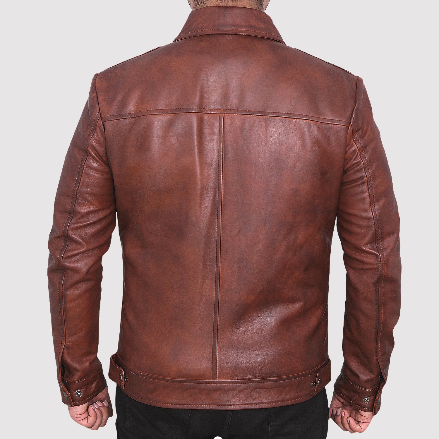 Wick Whisper Brown Leather Jacket